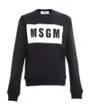 Msgm Logo-print Long-sleeve Sweatshirt In Black