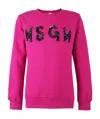 Msgm Logo Hoodie In Pink