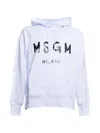 Msgm Cotton Sweatshirt In White