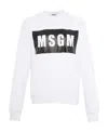 Msgm Logo Hoodie In White