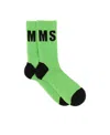 Msgm Logo Intarsia-knit Socks In Green