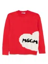 Msgm Logo-jacquard Dress In Red