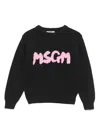 Msgm Kids' Sweatshirt Mit Logo-print In Black 1