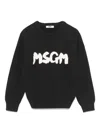 Msgm Logo-jacquard Sweater In Black