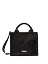 Msgm Logo-jacquard Tote Bag In Black