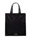 Msgm Logo-jacquard Tote Bag In Black