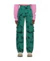 Msgm Ssense Exclusive Green Jeans In Blue