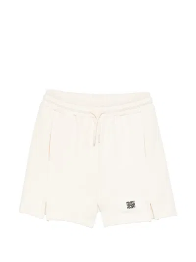 Msgm Logo-label Shorts In Neutral