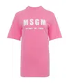 Msgm Logo Leisure T-shirt In Pink