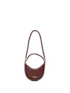 Msgm Logo-lettering Shoulder Bag In Brown