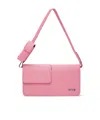 Msgm Logo-lettering Shoulder Bag In Pink