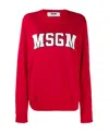 Msgm Logo Logo Pullover In Red