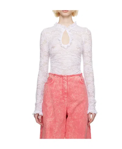 Msgm Logo Long-sleeved T-shirt In Pink