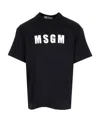 Msgm Logo Longline T-shirt In Black