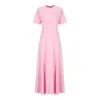 Msgm Logo Maxi T-shirt Dress In Pink