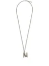 Msgm Logo Necklace In Silver