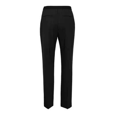 Msgm Logo On Waistband Pants In Black