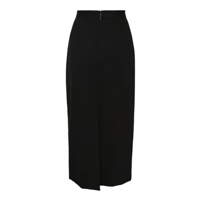 Msgm Logo On Waistband Skirt In Black