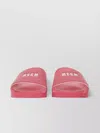 Msgm Logo Open Toe Slide Sandal In Pink