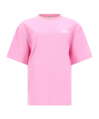 Msgm Short-sleeved T-shirt In Pink