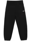 Msgm Relaxed Fit Pants With Tapered Leg And Elasticated Cuffs In Black