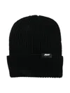 Msgm Logo-patch Beanie In Black