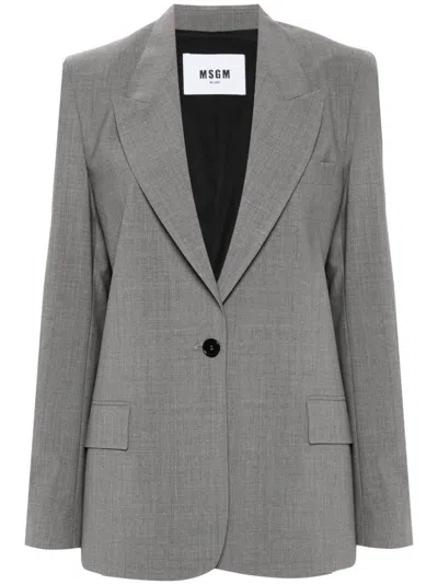 MSGM LOGO-PATCH BLAZER