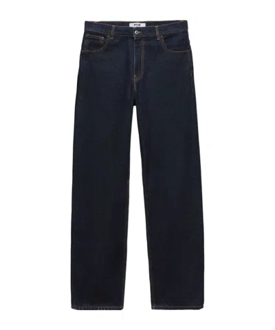Msgm Logo-patch Cotton Jeans In Black