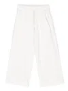 Msgm Logo-patch Cotton Track Pants In White