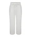 Msgm Logo-patch Cotton Track Pants In White