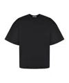 Msgm Logo Patch Crewneck T-shirt In Black