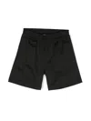 Msgm Logo-patch Elasticated Shorts In 黑色