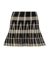 Msgm Checked Pleated Mini Skirt Clothing In Black