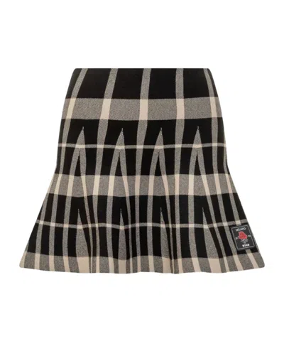 MSGM MSGM LOGO PATCH FLARED SKIRT