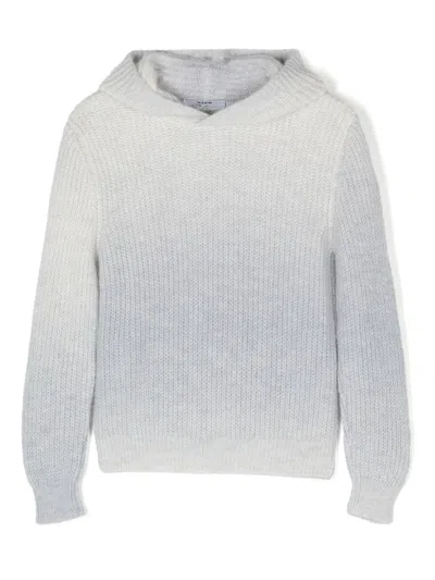 Msgm Kids' Logo-patch Hoodie In 蓝色