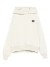 Msgm Logo-patch Hoodie In White