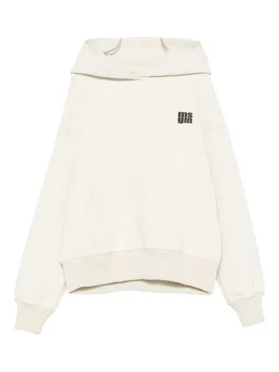 Msgm Logo-patch Hoodie In White