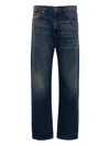 Msgm Logo-patch Jeans In Blue