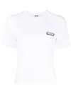 Msgm Logo-patch Short-sleeve T-shirt In White