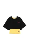 Msgm Logo-patch T-shirt In Black