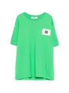 Msgm Logo-patch T-shirt In Green