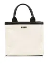 Msgm Logo-patch Tote Bag In Neutrals