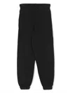 Msgm Kids' Logo-patch Track Pants In Nero