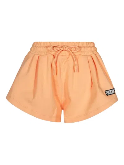 MSGM LOGO-PATCH TRACK SHORTS