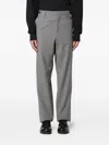 Msgm Logo-patch Trousers In Gray