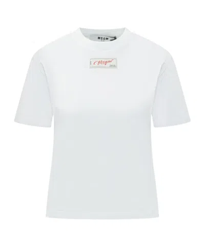 MSGM MSGM LOGO PATCH T-SHIRT
