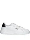 Msgm Logo-plaque Leather Sneakers In White