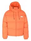 Msgm Logo-plaque Puffer Jacket In Orange