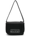 Msgm Logo-plaque Shoulder Bag In Black