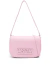 Msgm Logo-plaque Shoulder Bag In Pink